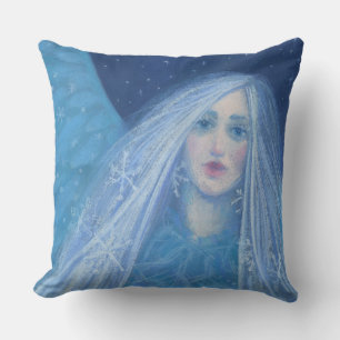 Metelitsa Snow Girl Snegurochka Christmas Angel Outdoor Cushion