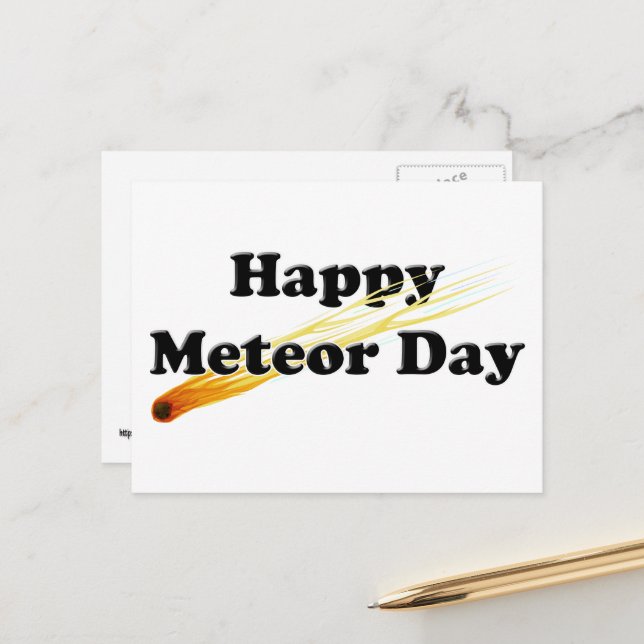 Meteor Day Postcard (Front/Back In Situ)