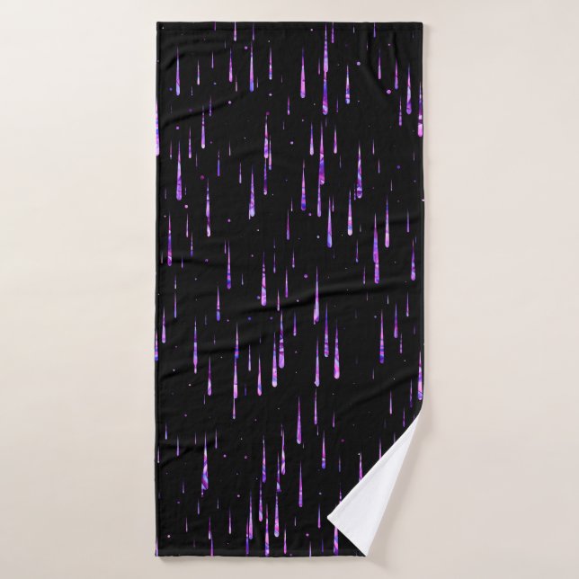 Meteor rain - purple bath towel (Bath Towel)