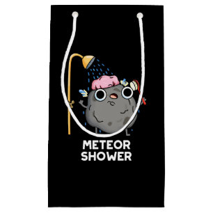 Meteor Shower Funny Science Pun Dark BG Small Gift Bag