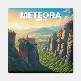 Meteora Greece dawn Magnet
