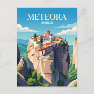Meteora Monasteries Greece Postcard