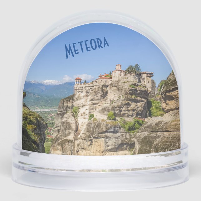 Meteora Monasteries Greece – Stunning Meteora  Snowglobe (Front)