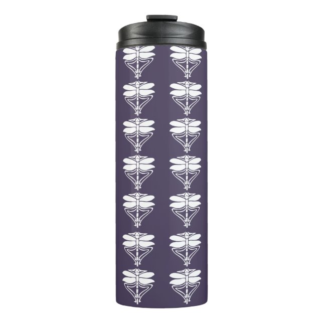 Meteorite Purple Arts and Crafts Dragonflies Thermal Tumbler (Front)