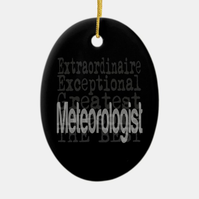 Meteorologist Extraordinaire Ceramic Tree Decoration (Front)