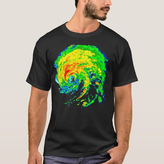 Meteorologist Storm Chasing Weather Radar Image T-Shirt (Front)