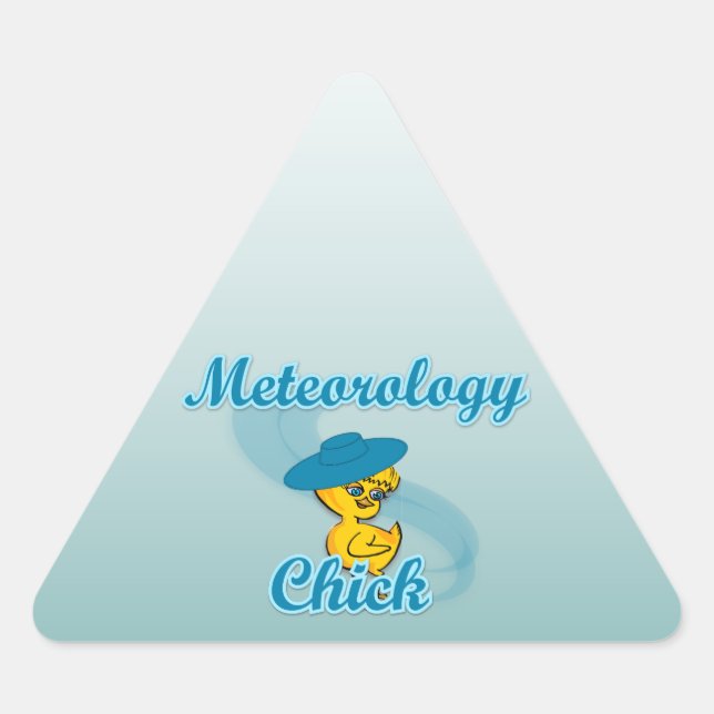 Meteorology Chick #3 Triangle Sticker (Front)