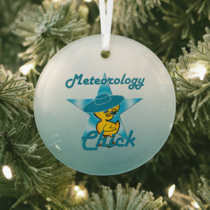 Meteorology Chick #7 Glass Tree Decoration