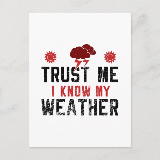 Meteorology -  I Know My Weather Postcard (Front)