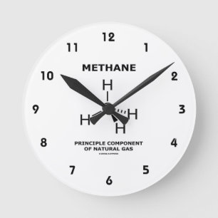 Methane Principle Component Of Natural Gas Round Clock