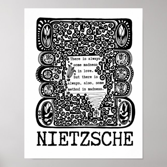 method in MADNESS philosophy quote by Nietzsche Poster (Front)