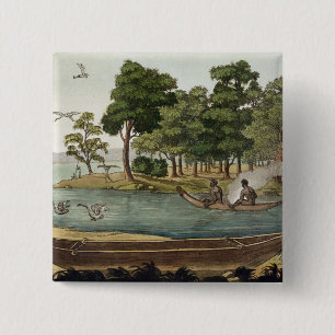 Method of Navigation in New Holland, engraved by F 15 Cm Square Badge
