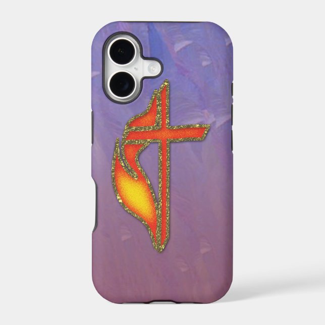 Methodist cross flame pattern case (Back)