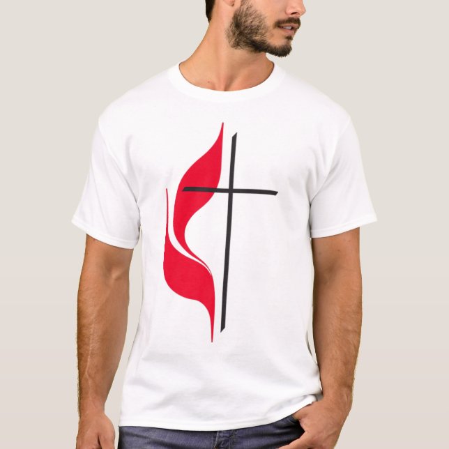 Methodist Flag Christian Methodists Protestant Tee (Front)