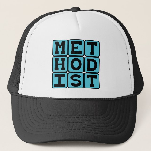 Methodist, Protestant Christianity Trucker Hat (Front)