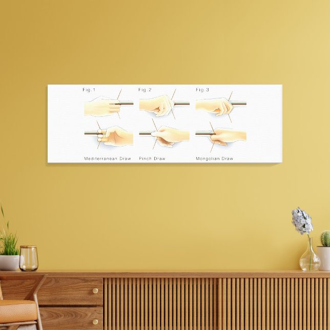 Methods Drawing Bows Kyudo Archery Yumi Bow Draw  Canvas Print (Insitu(LivingRoom))