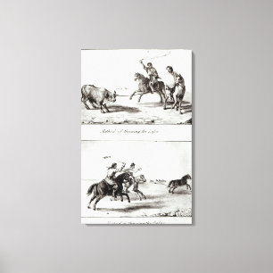 Methods of Throwing the Lasso and the Bolas Canvas Print