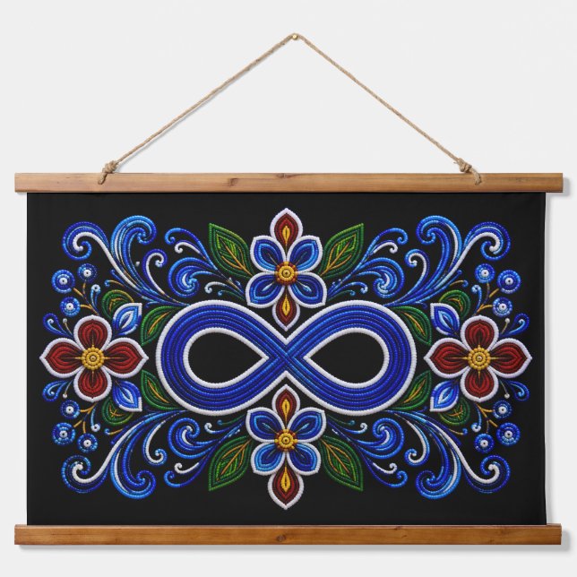 Métis Art Beads Hanging Tapestry (Front)