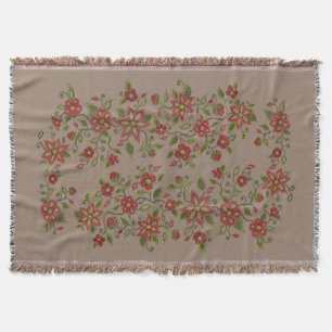 Metis Art Blanket Native BeadingThrow Blankets