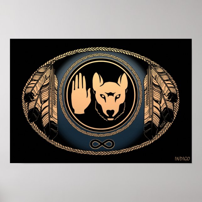 Metis Art Poster Metis Rebellion Wolf Print Poster (Front)