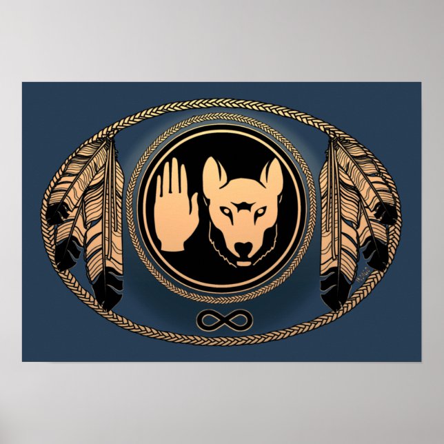 Metis Art Poster Metis Rebellion Wolf Print Poster (Front)