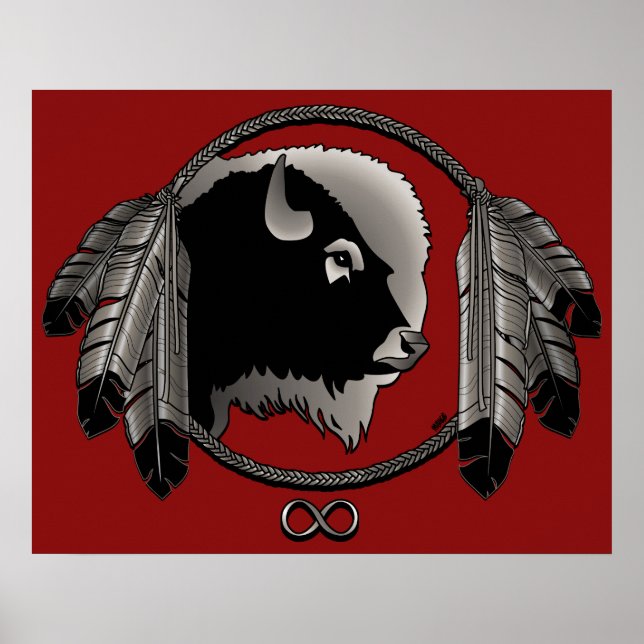 Metis Art Poster Spirit Animal Native Print Poster (Front)