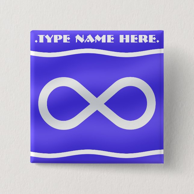 Metis Flag Button Native Art Metis Flag Button (Front)