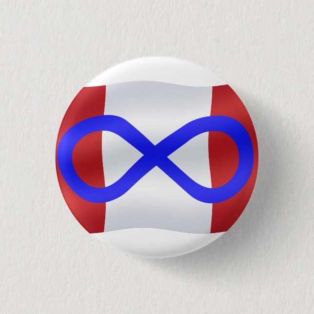 Metis Flag Button Native Art Metis Flag Button (Front)