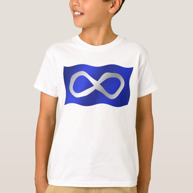 Metis Flag Kids T-shirt First Nation Art Tee Shirt (Front)