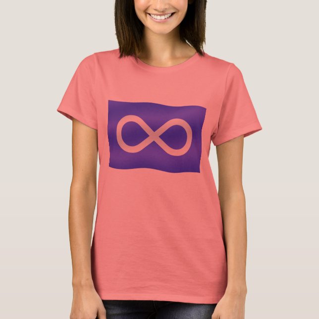 Metis Flag Womens Tee Organic First NationT-shirt (Front)