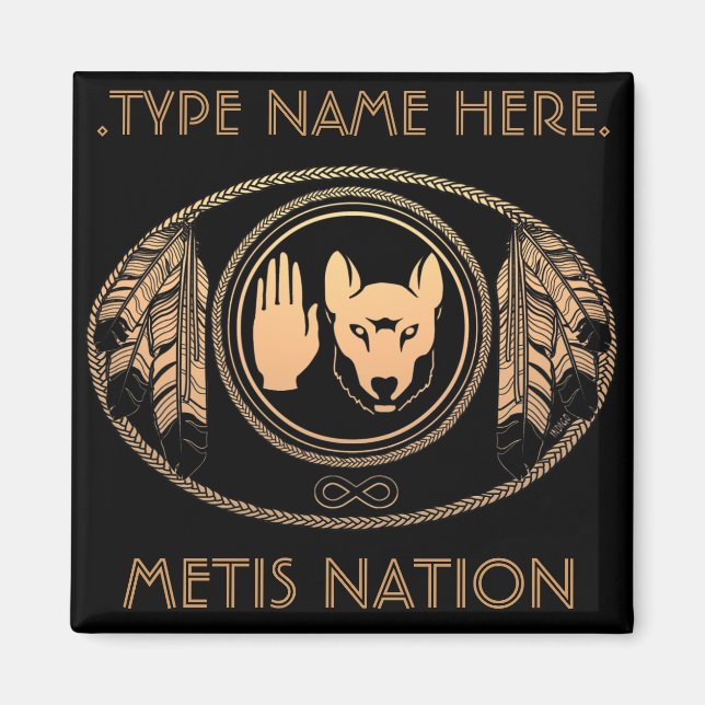 Metis Fridge Magnet Personalised Metis Flag Magnet (Front)