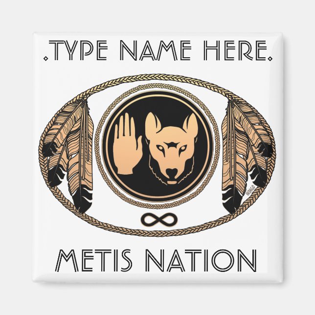 Metis Fridge Magnet Personalised Metis Flag Magnet (Front)