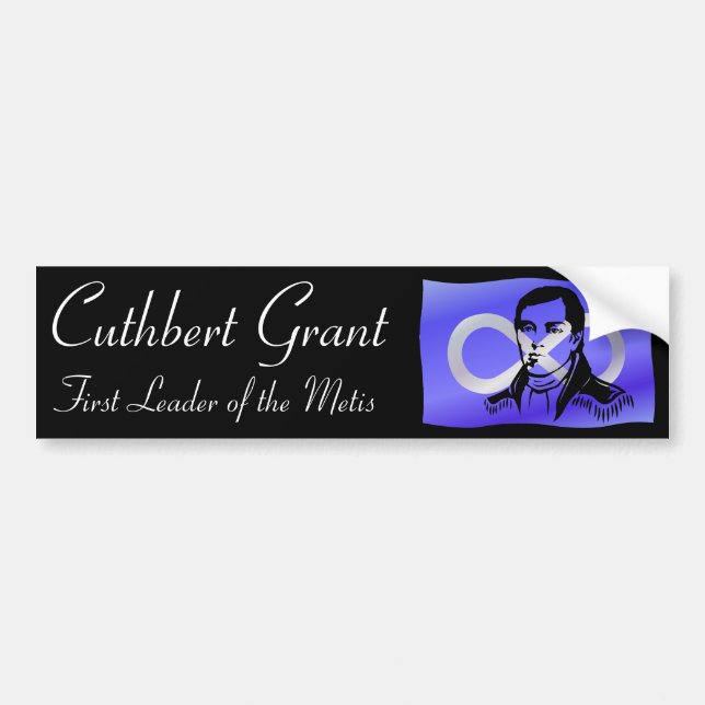 Metis Nation Bumper Sticker Cuthbert Grant Sticker (Front)