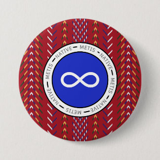 Métis Native Art 7.5 Cm Round Badge