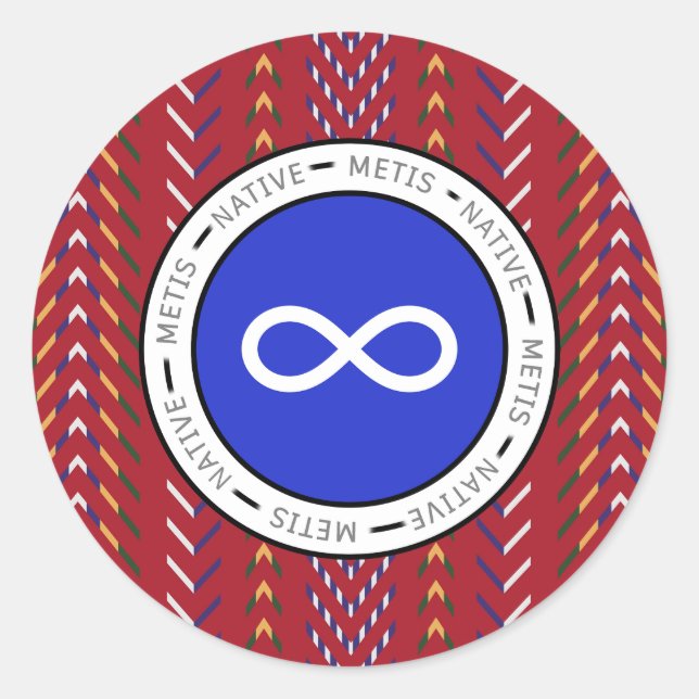 Métis Native Classic Round Sticker (Front)