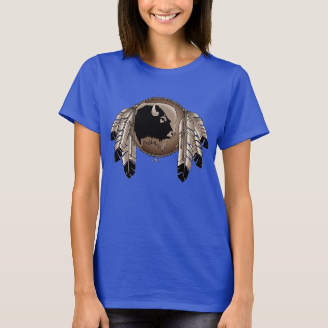 Metis T-shirts Women's Native Wildlife Art Shirts (Front)