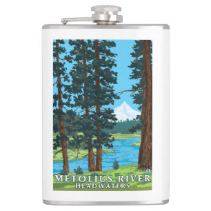 Metolius River Headwaters, Oregon Hip Flask
