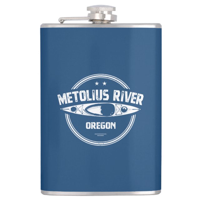 Metolius River Oregon Kayaking Hip Flask (Front)