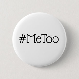 #MeToo Simple Black and White Button
