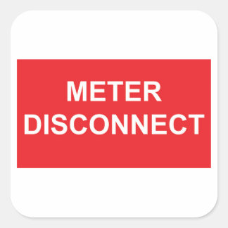 Metre Disconnect Sticker Sheet