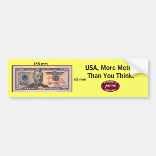 Metric Money Bumper Sticker