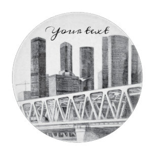 Metro bridge Pencil drawing Cutting Board