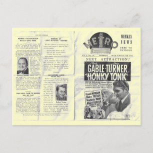 metro cinema news! HONKY-TONK Postcard
