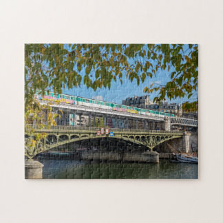 Metro on Bir-Hakeim  bridge- Paris, France Jigsaw Puzzle