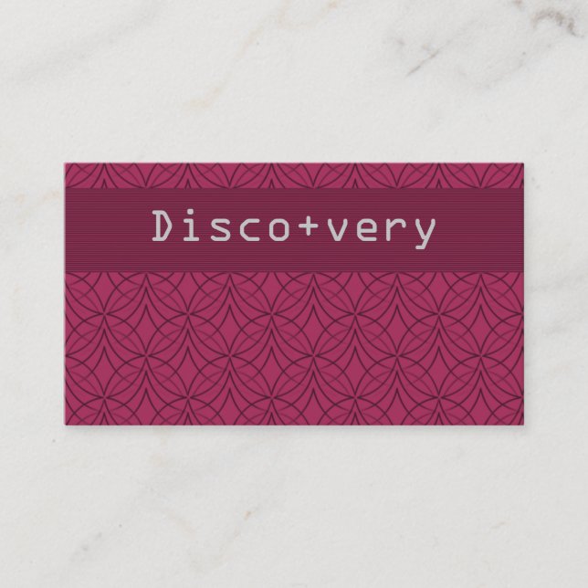 Metro Retro Business Card, Cosmopolitan Pink Business Card (Front)