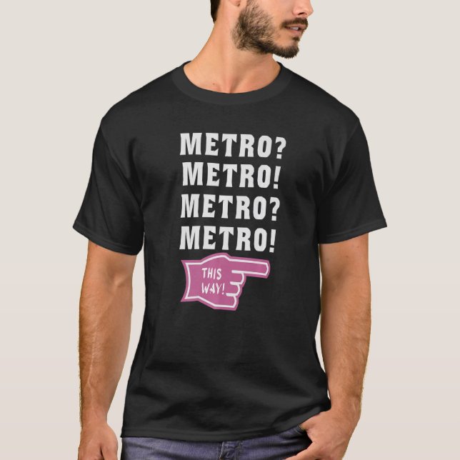 metro this way viral metro guy meme Premium 1 T-Shirt (Front)