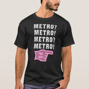 metro this way viral metro guy meme Premium 1 T-Shirt