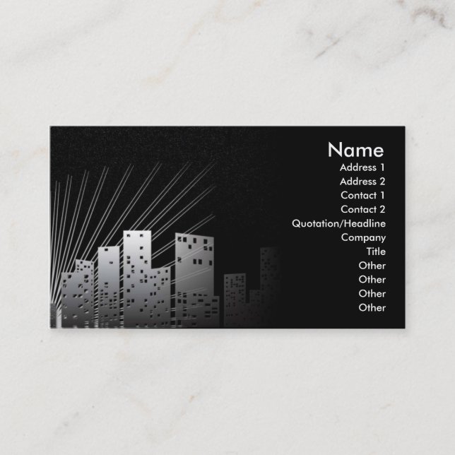 MetroBlack Business Card (Front)