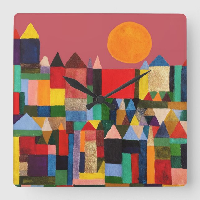 METROPOLIS CASTLE AND SUN SQUARE WALL CLOCK (Front)