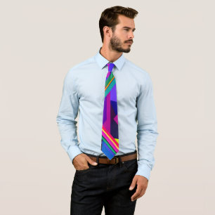 "Metropolis Grid: A Digital Reflection" Tie